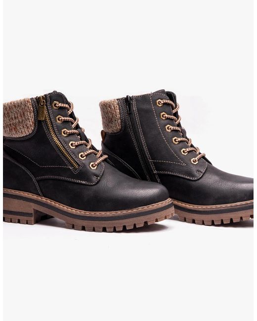 Lotus Black Lauryn Ankle Boots