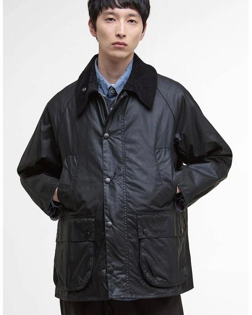 Barbour Black Os Bedale Wax Jacket for men