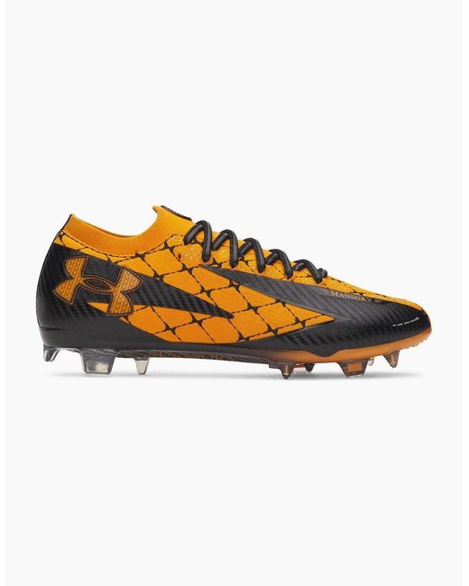 Under Armour Orange Shadow Elite 3 Firm Ground Low Top Sneakers for men