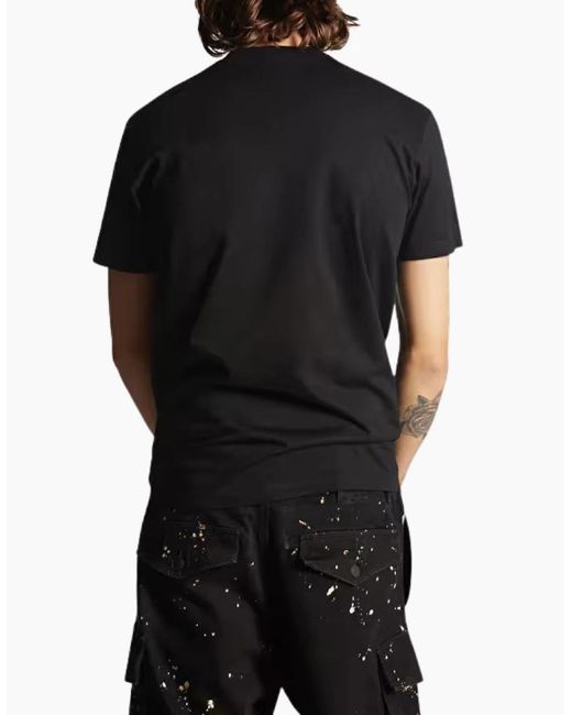 DSquared² Black T-Shirt Large Icon Cool Logo for men