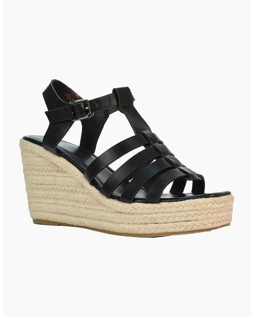 XY London Metallic Ladies Remi Platform Wedge Sandals