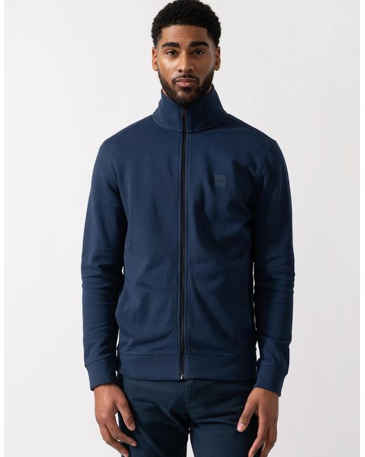 Boss Blue Boss Zestart Full Zip Sweatshirt for men