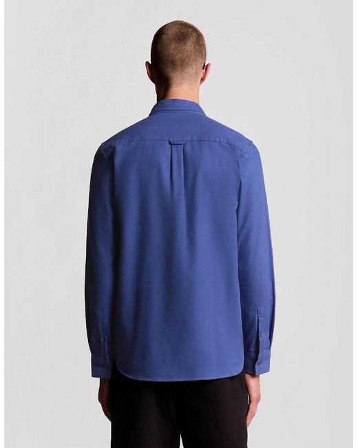 Lyle & Scott Blue Flannel Shirt for men