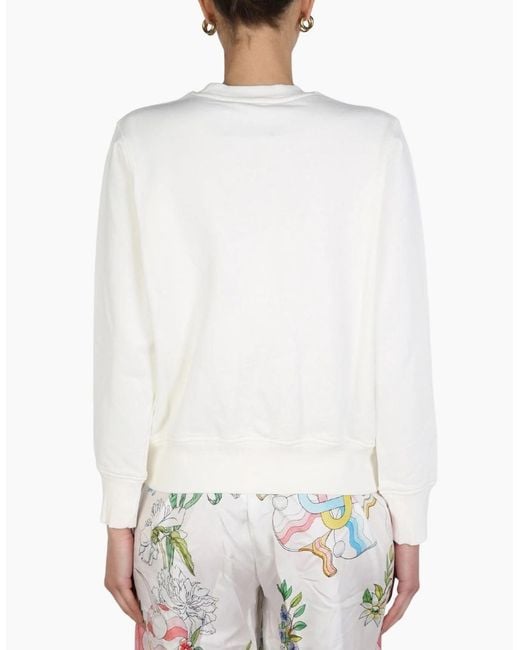Casablanca White Embroidered Shell Off- Sweatshirts