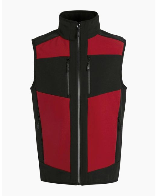Regatta Red Professional Colour Block Softshell Body Warmer for men