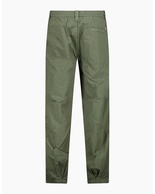 C P Company Green Thyme Cotton Rip Stop Loose Cargo Pants for men