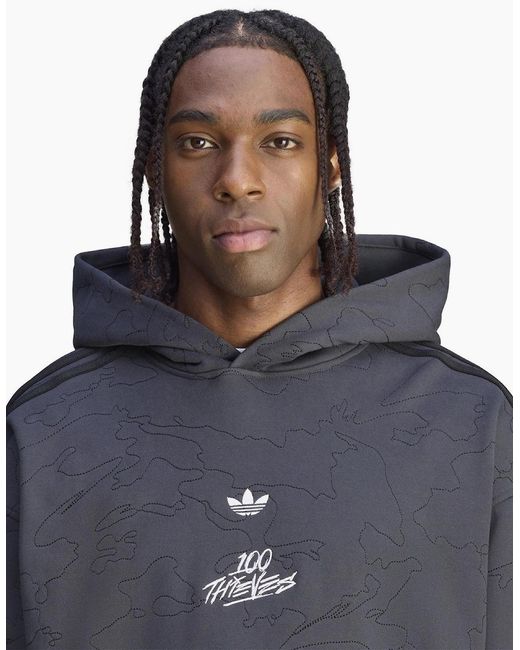 Adidas Originals Blue 100T Hoodie for men