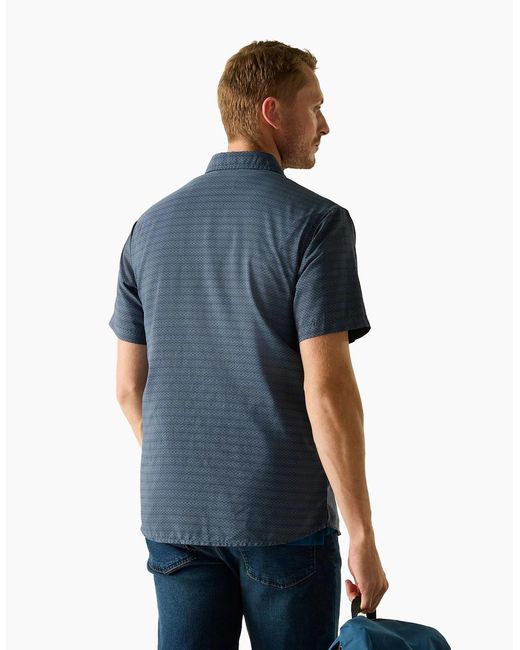 Regatta Blue Mindano Triangle Short-Sleeved Shirt for men