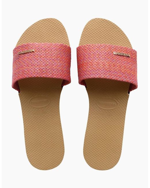 Havaianas Pink Hav. You Malta Golden 37 38 Flip Flops