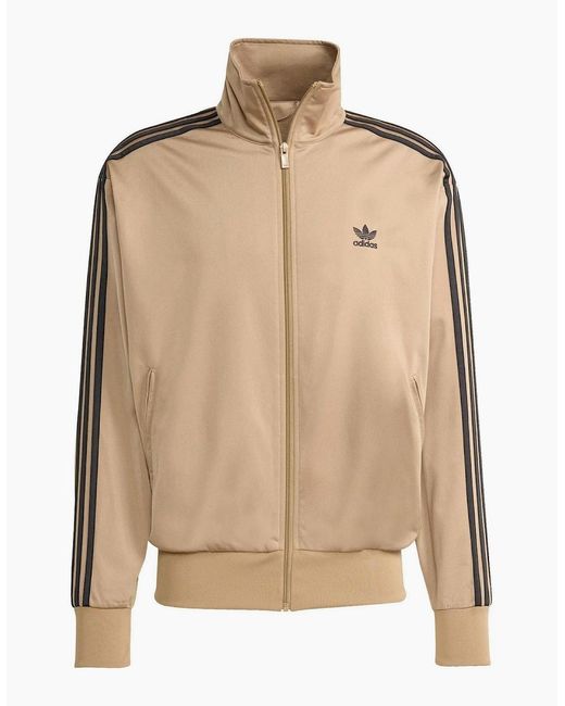 Adidas Originals Natural Adicolor Funnel Neck Long Sleeve Track Top for men