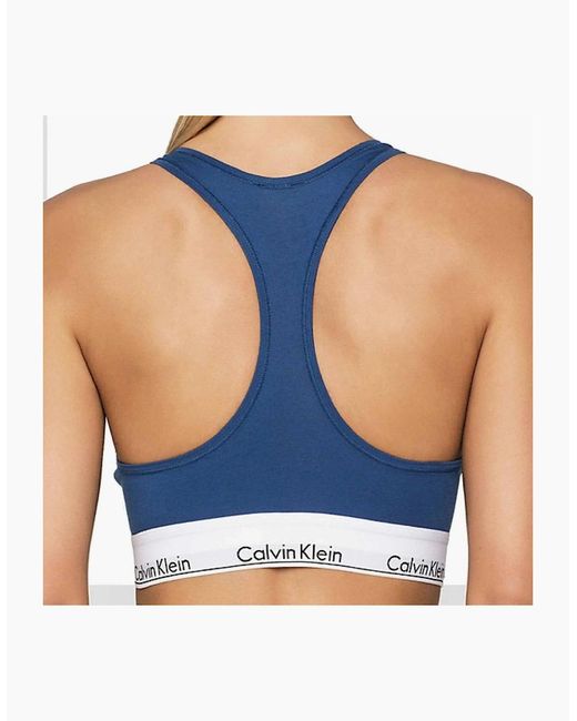 Calvin Klein Blue Modern Cotton Bralette, Orion