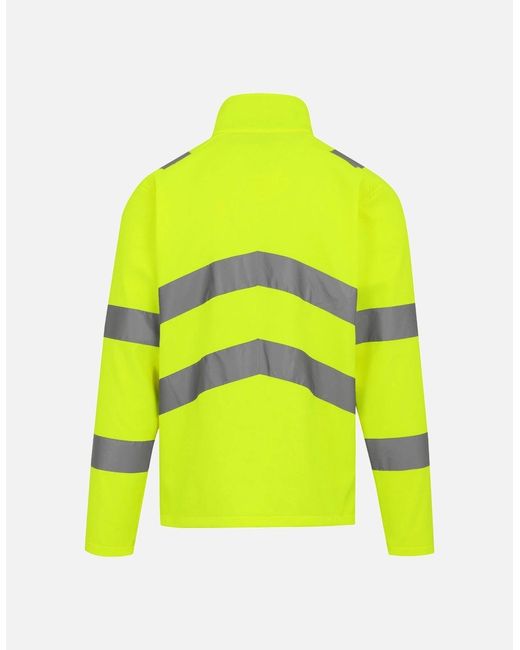 Regatta Yellow Professional Pro Contract Ablaze Hi-Vis 2 Layer Soft Shell Jacket for men