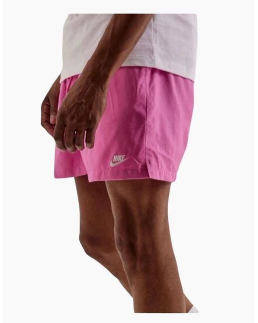 Nike Pink Club Flow Woven Lined Bright Shorts for men
