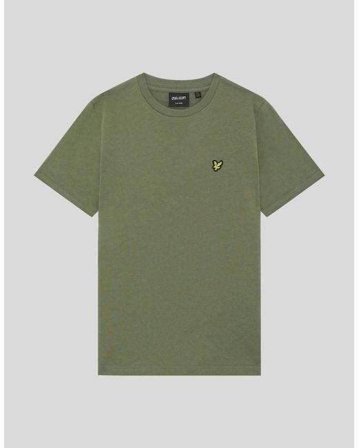 Lyle & Scott Green Cotton Crew Neck T-Shirt for men