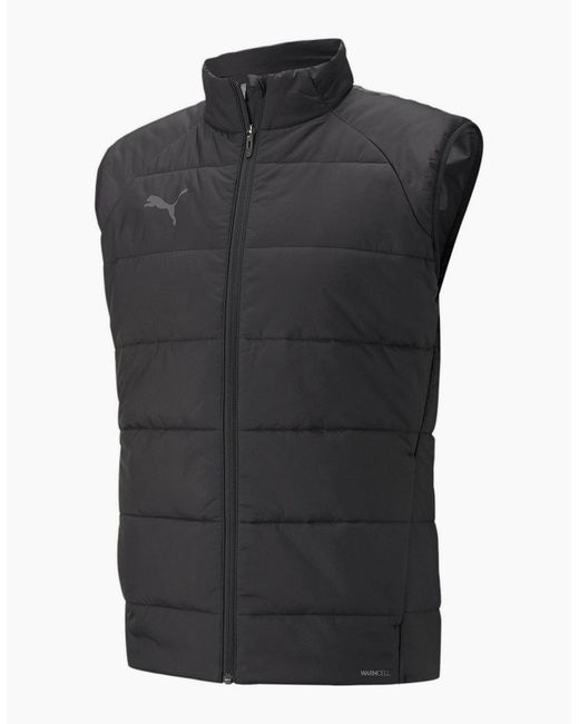 PUMA Black Teamliga Vest Jacket Gilet for men