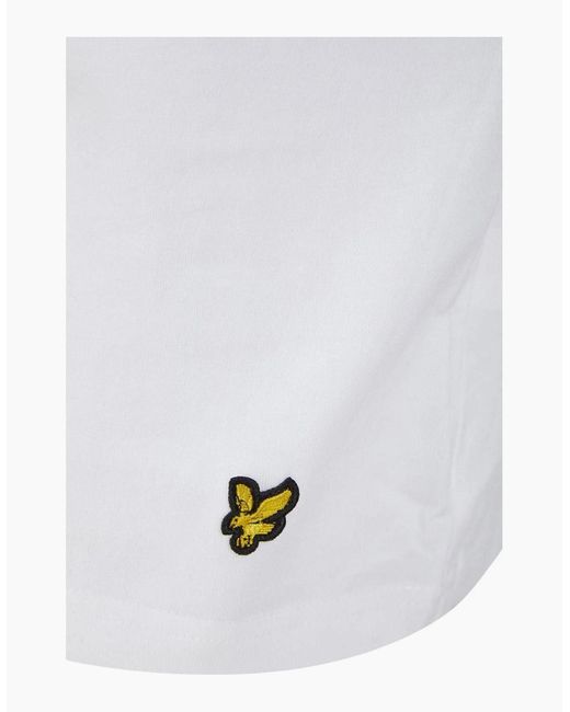 Lyle & Scott White Charlie T-Shirt & Shorts Lounge Set, Marl for men