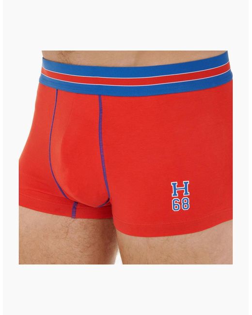 Hom Red Run Sports Contrast Boxer Trunk for men