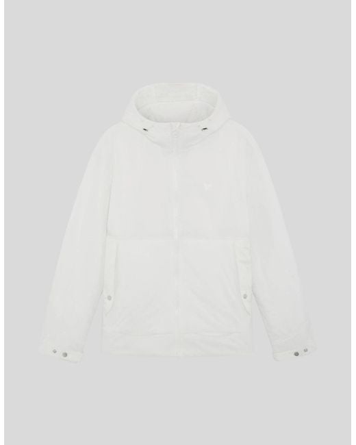 Lyle & Scott White Glow Reactive Wadded Shell Jacket for men