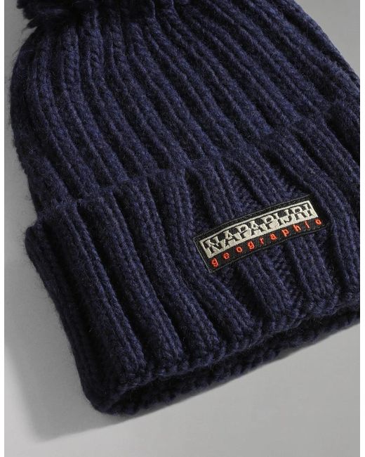 Napapijri Blue Fea 2 Bobble Hat