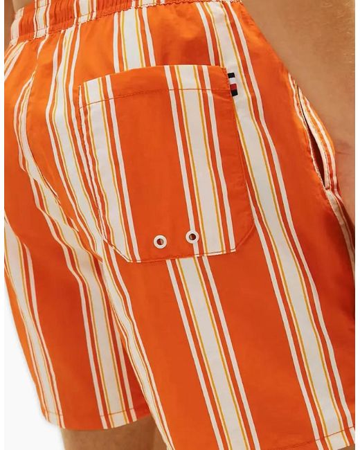 Tommy Hilfiger Orange Sunset Stripe Print Swim Shorts, Brilliant for men