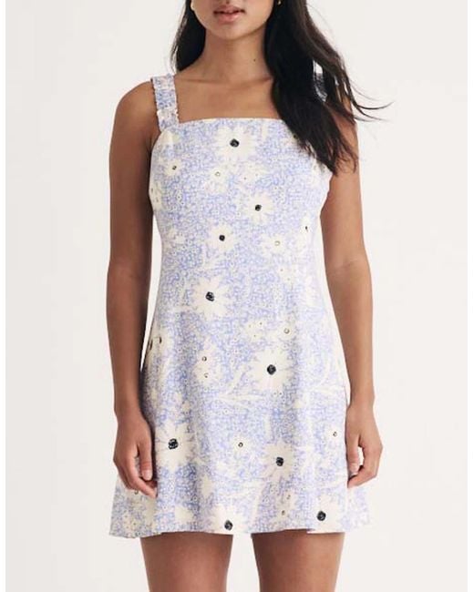 Nobody's Child White Kitty Floral Mini Dress