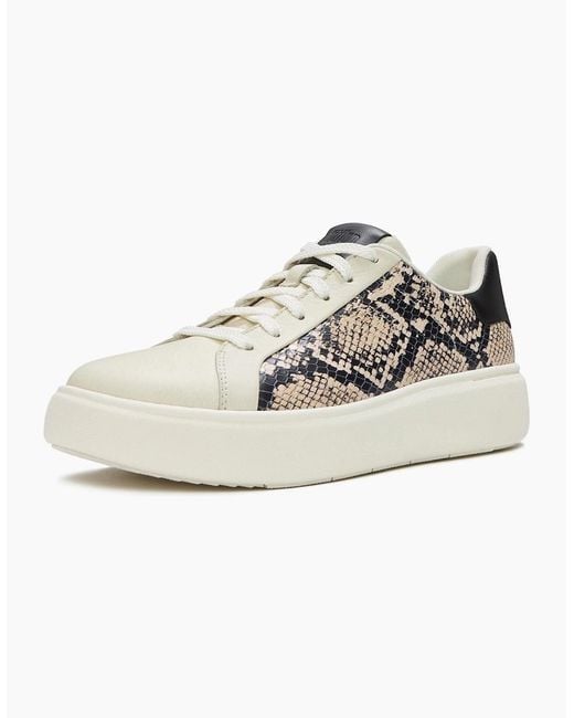 Fitflop White Rtg Lace Up Leather Hazy Taupe/ Trainers