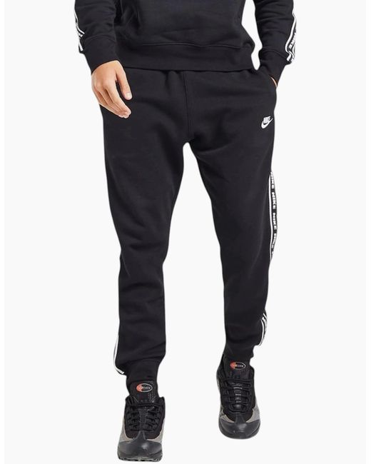 Nike Black Fb7296 Jogger Aries Club Tape Running Sweat Bottom for men