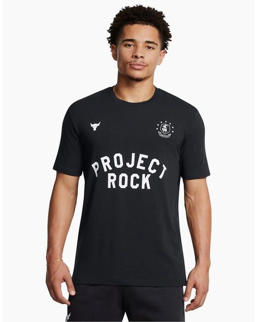 Under Armour Black Regular Fit Large Genie Text Graphic T-Shirt for men
