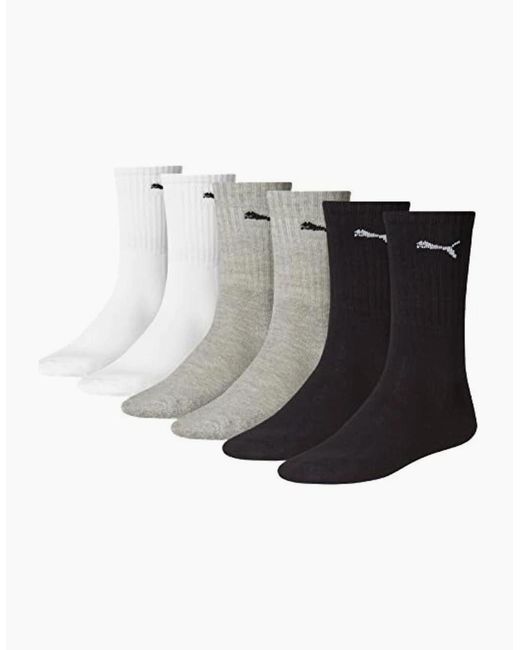PUMA Black 3-Pack Sports Socks for men