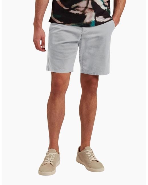 Ted Baker Gray Barnham Core Light Chino Shorts for men
