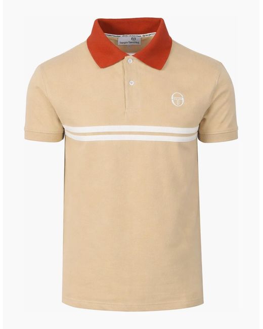 Sergio Tacchini Natural Supermac Polo Shirt Mojave Desert/Rooibos Tea/Gardenia for men