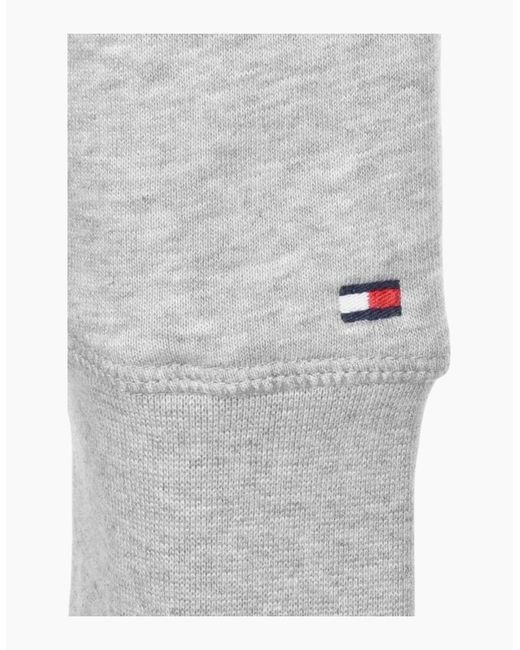 Tommy Hilfiger Gray Sweatshirts Signature Flag Fleece Pullover Crew Neck Jumper for men
