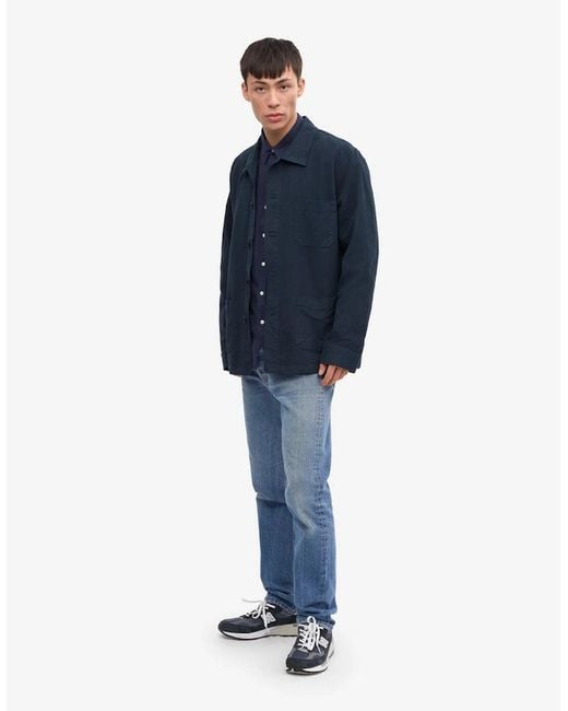 COLORFUL STANDARD Blue Organic Workwear Jacket for men