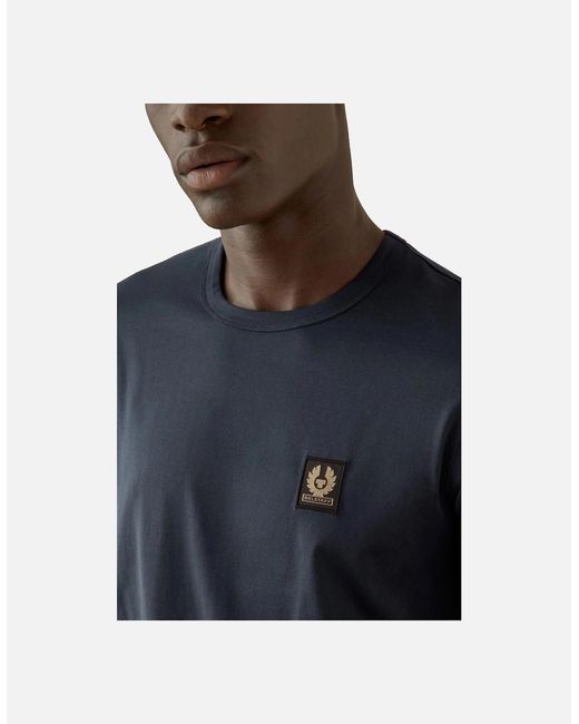 Belstaff Blue Short Sleeved T-Shirt Dark Ink for men