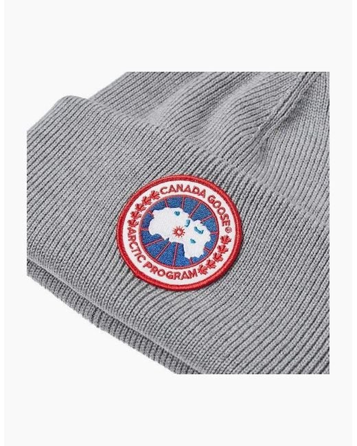 Canada Goose Gray Artic Disc Thermal Toque Beanie for men