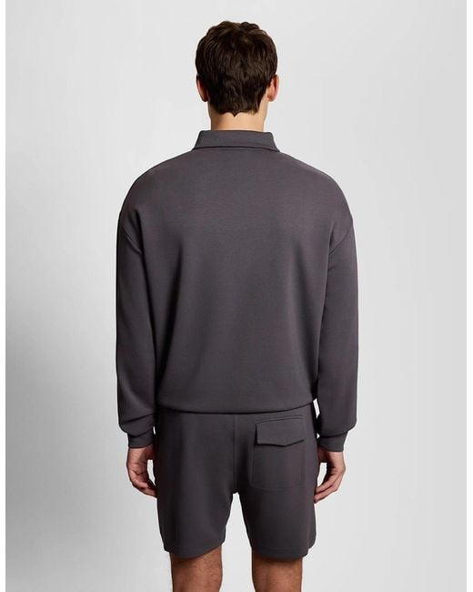 Lyle & Scott Gray 1/4 Zip Collar Sweatshirt for men