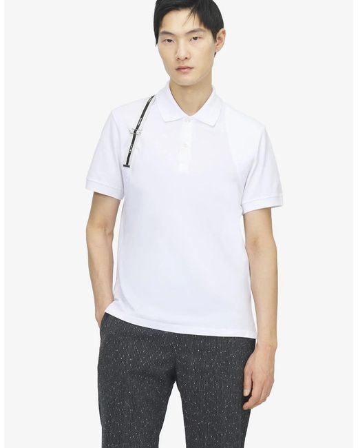 McQueen White Harness Polo Shirt for men