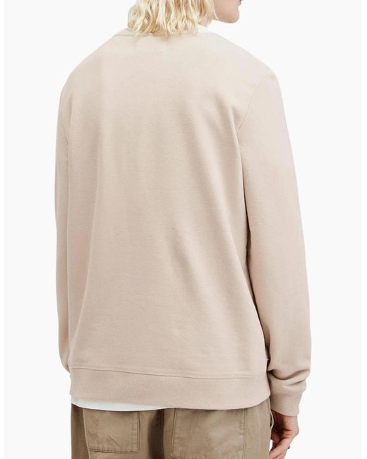 AllSaints Natural All Saints Sweatshirts As Crew Neck Casual Pullover Winter Polyester Jumper for men