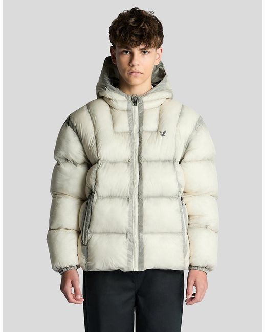 Lyle & Scott Natural Translucent Puffer Jacket for men