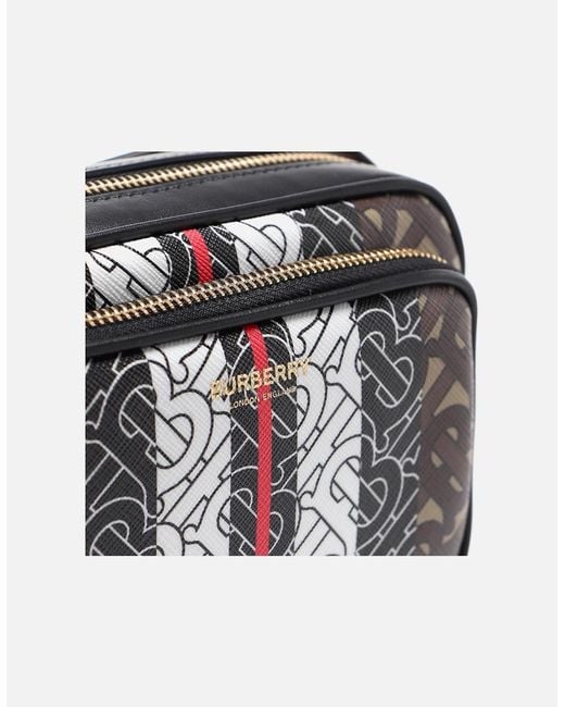 Burberry Black Monogram Print E-Canvas Camera Bag