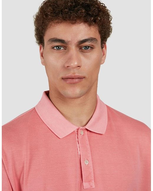Paul & Shark Pink Garment-Dyed Cotton Pique Polo Shirt for men