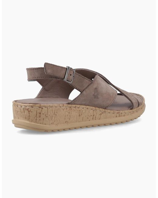 Hush Puppies Brown Elena Cross Strap Sandals
