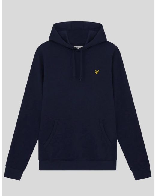 Lyle & Scott Black Loopback Cotton Hoodie for men