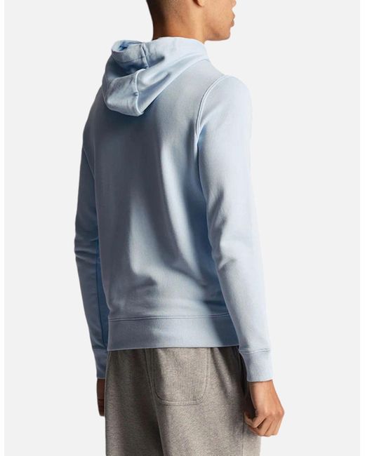 Lyle & Scott Blue Lyle & Scott Hoodies Long Sleeve Winter Pullover Hoody Knitted Plain Jumpers