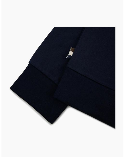 Aquascutum Blue Iconic Pocket Crewneck 11 for men