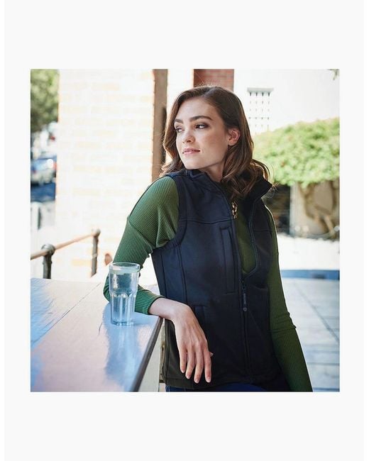 Regatta Blue Ladies Flux Softshell Bodywarmer Sleeveless Jacket (Water Repellent & Wind Resistant)