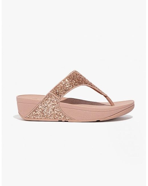 Fitflop Pink Glitter Flat Sandals