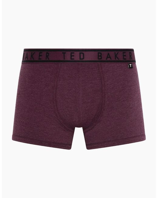 Ted Baker 3-Pack Coloured Boxer Trunks, /Burgundy for men