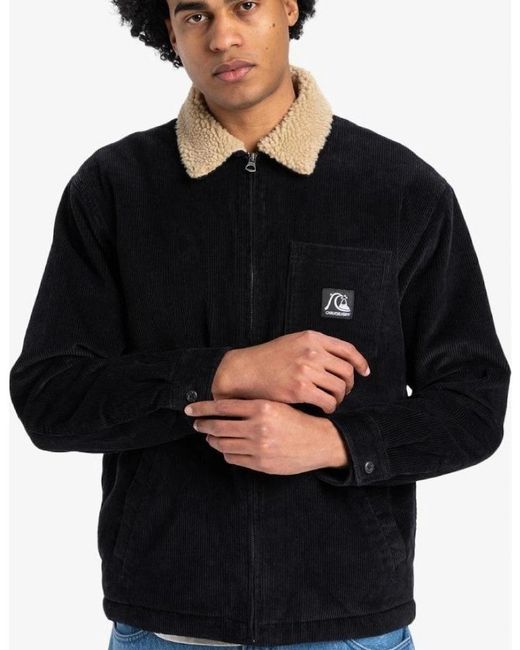Quiksilver Black Dna Sherpa Fleece Lined Shacket for men