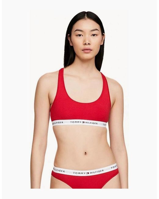 Tommy Hilfiger Red Tommy Icons Unlined Bralette